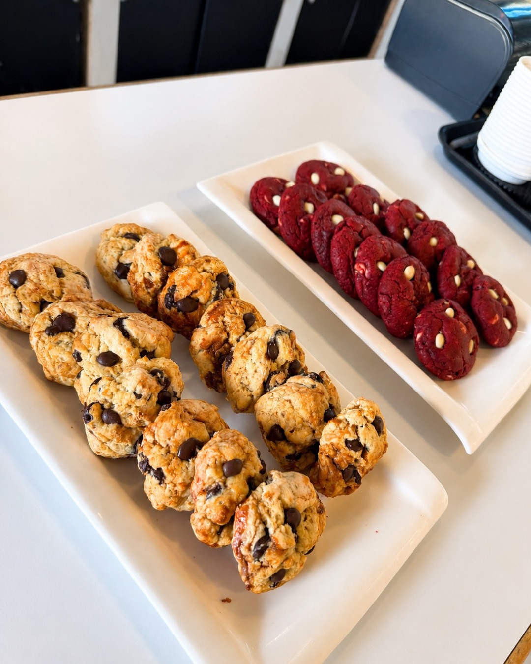 Galletas recién preparadas en Hey, latte